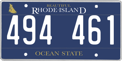 RI license plate 494461