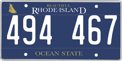 RI license plate 494467