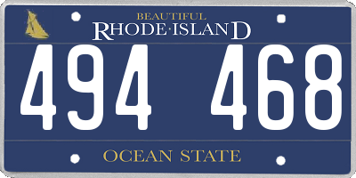 RI license plate 494468