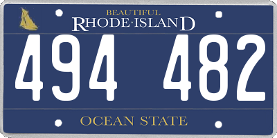 RI license plate 494482