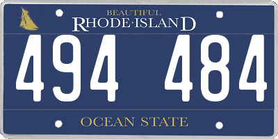 RI license plate 494484