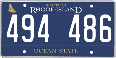 RI license plate 494486