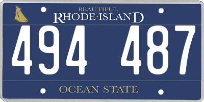 RI license plate 494487