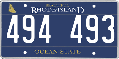 RI license plate 494493