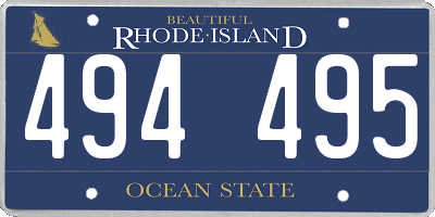 RI license plate 494495