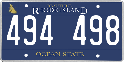 RI license plate 494498