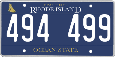 RI license plate 494499