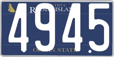 RI license plate 4945