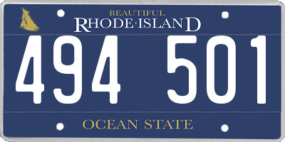 RI license plate 494501
