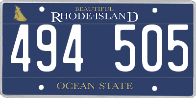 RI license plate 494505