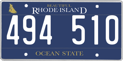 RI license plate 494510