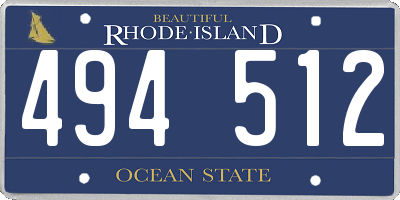 RI license plate 494512