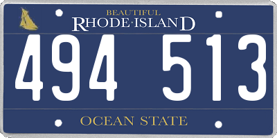 RI license plate 494513