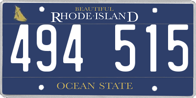 RI license plate 494515