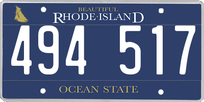 RI license plate 494517