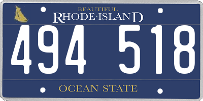 RI license plate 494518