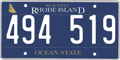 RI license plate 494519