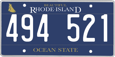 RI license plate 494521