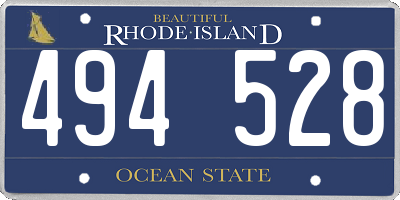 RI license plate 494528