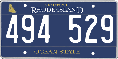 RI license plate 494529