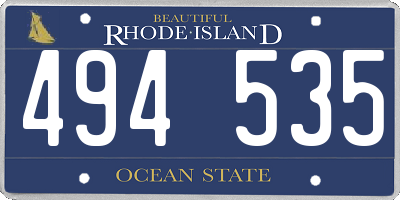 RI license plate 494535