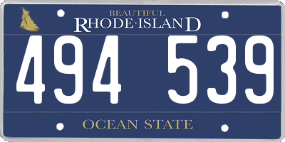 RI license plate 494539
