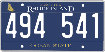RI license plate 494541