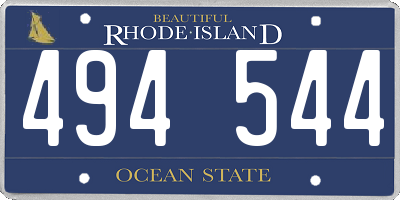 RI license plate 494544