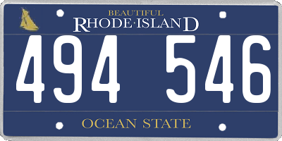 RI license plate 494546
