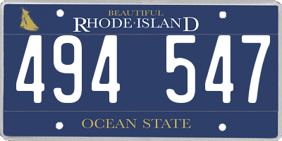 RI license plate 494547