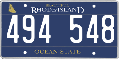 RI license plate 494548