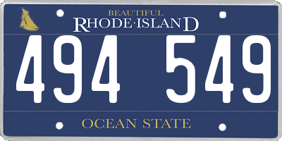 RI license plate 494549