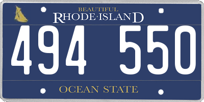 RI license plate 494550