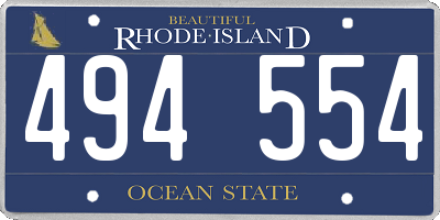 RI license plate 494554
