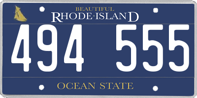 RI license plate 494555
