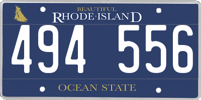 RI license plate 494556