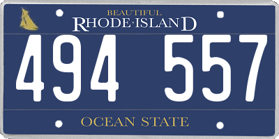 RI license plate 494557