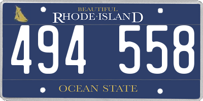 RI license plate 494558