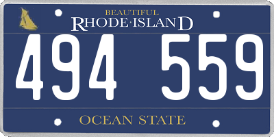 RI license plate 494559
