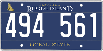 RI license plate 494561