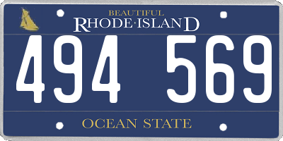RI license plate 494569