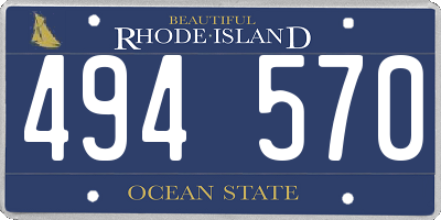 RI license plate 494570