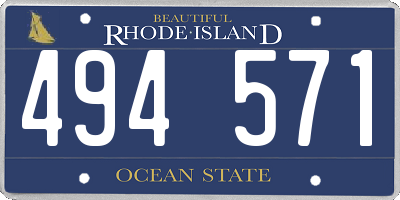 RI license plate 494571