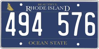 RI license plate 494576