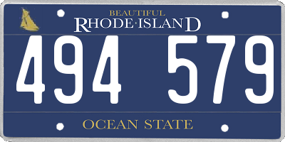RI license plate 494579