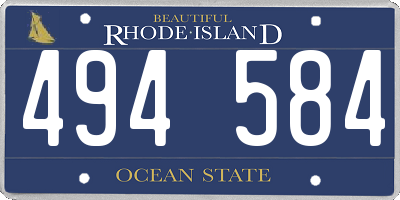 RI license plate 494584