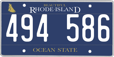 RI license plate 494586