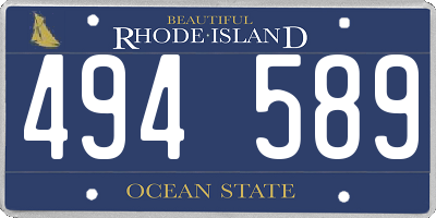RI license plate 494589