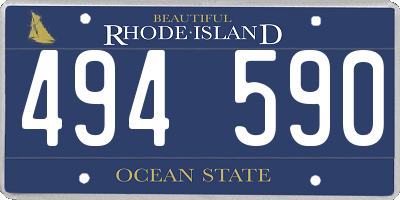 RI license plate 494590