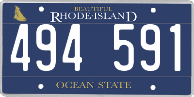 RI license plate 494591